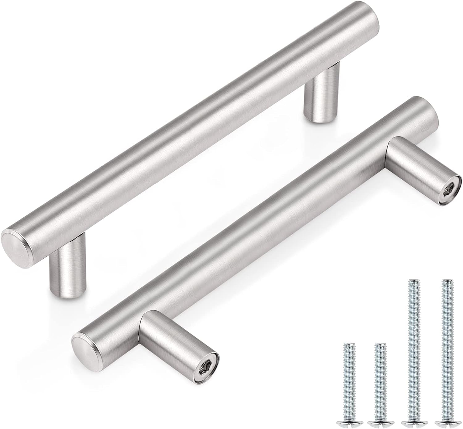 10 Pack| 2 Inch Flat Black Kitchen Cabinet T Bar Knobs Single Hole Modern Bedroom Dresser Pull Kitchen Cabinet Handles