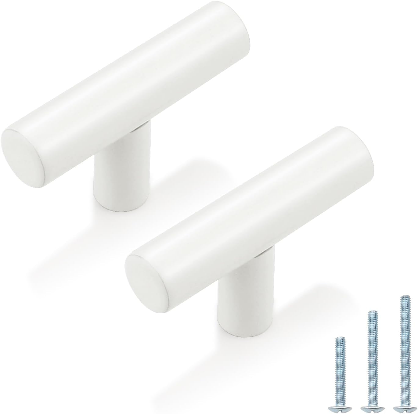 10 Pack| 2 Inch Flat Black Kitchen Cabinet T Bar Knobs Single Hole Modern Bedroom Dresser Pull Kitchen Cabinet Handles