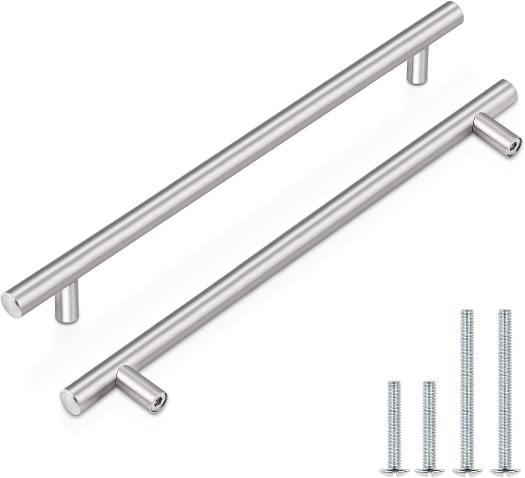 10 Pack| 2 Inch Flat Black Kitchen Cabinet T Bar Knobs Single Hole Modern Bedroom Dresser Pull Kitchen Cabinet Handles