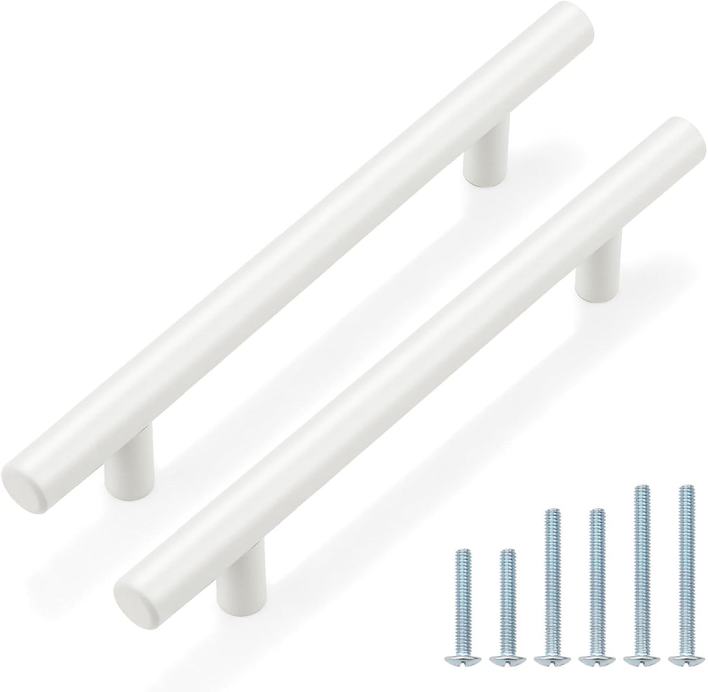 10 Pack| 2 Inch Flat Black Kitchen Cabinet T Bar Knobs Single Hole Modern Bedroom Dresser Pull Kitchen Cabinet Handles