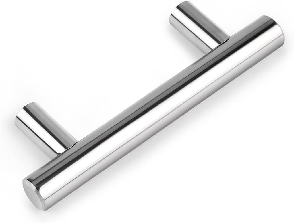 10 Pack| 2 Inch Flat Black Kitchen Cabinet T Bar Knobs Single Hole Modern Bedroom Dresser Pull Kitchen Cabinet Handles